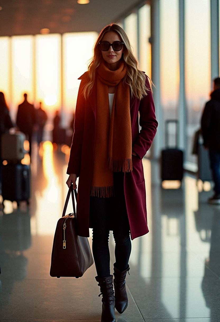autumn outfit for airport 