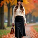 Outfits Autumn Black Skirt 00001