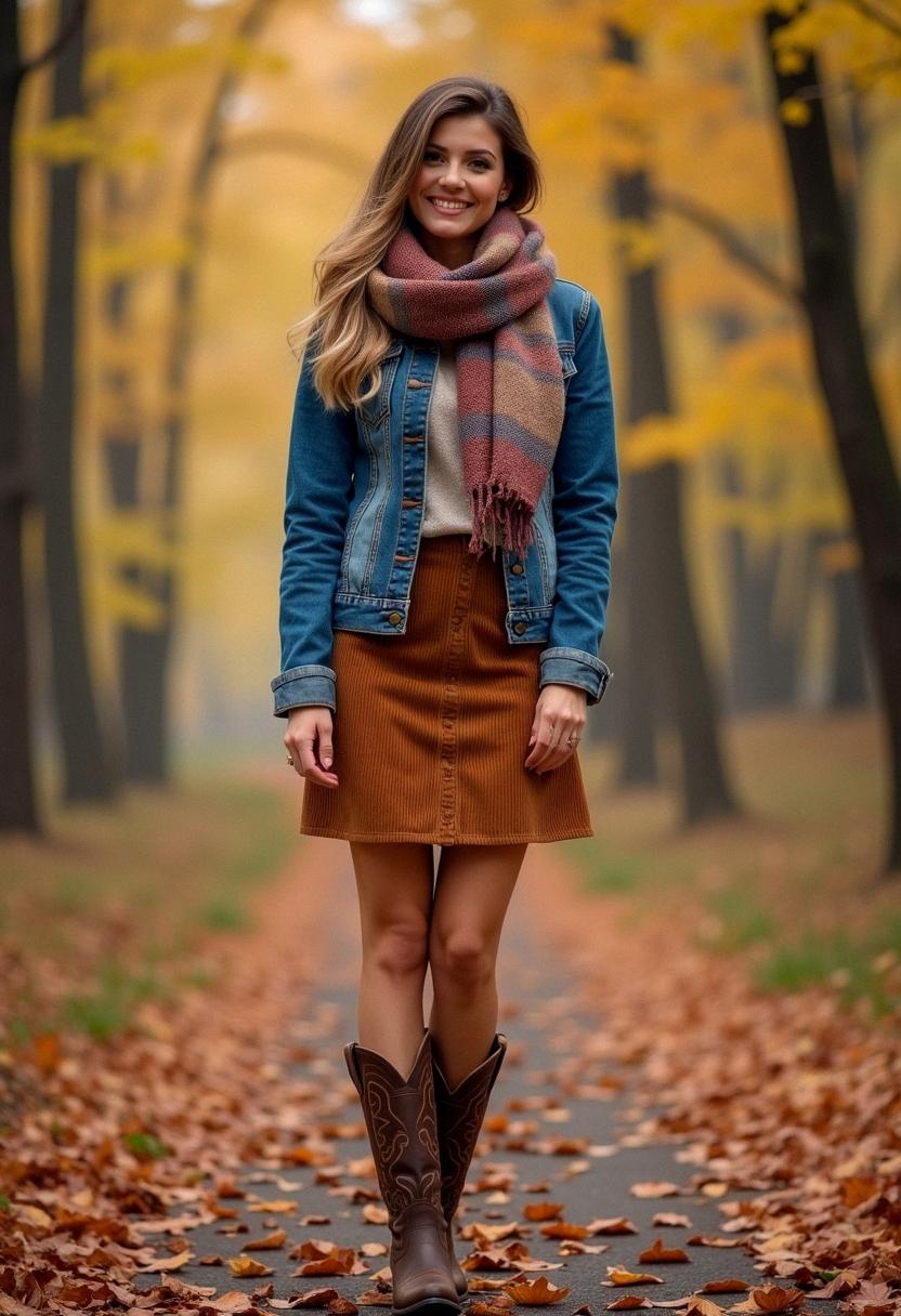 cowboy boots outfit autumn