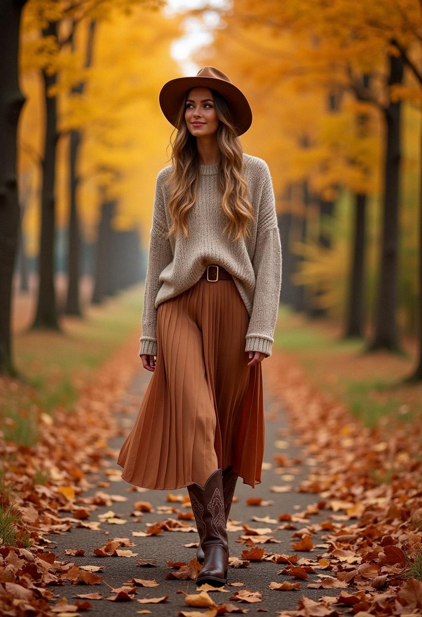 cowboy boots outfit autumn