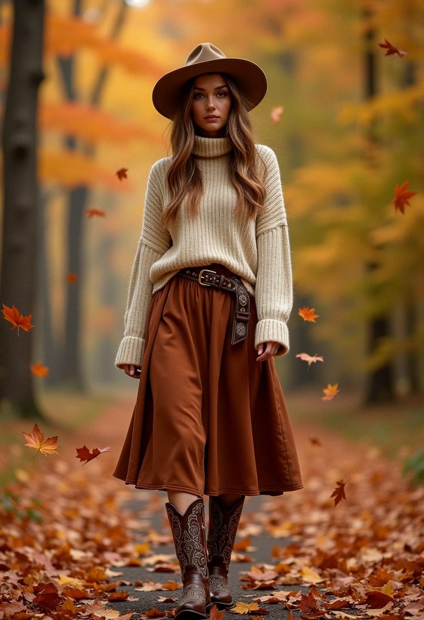 cowboy boots outfit autumn