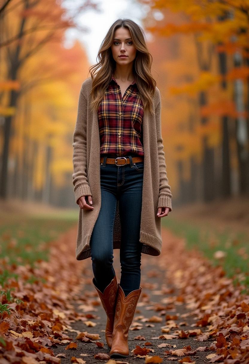 cowboy boots outfit autumn