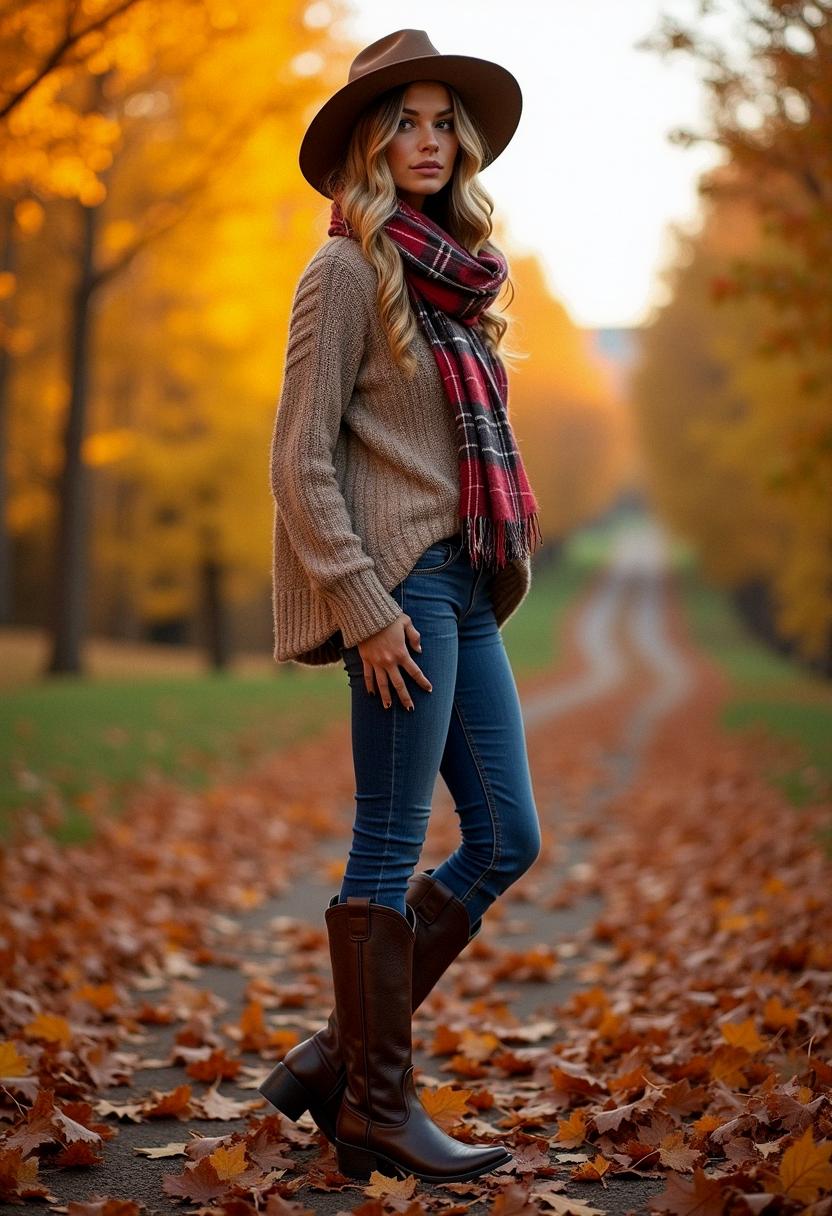 cowboy boots outfit autumn
