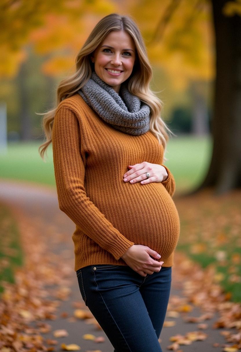 pregnancy outfit autumn