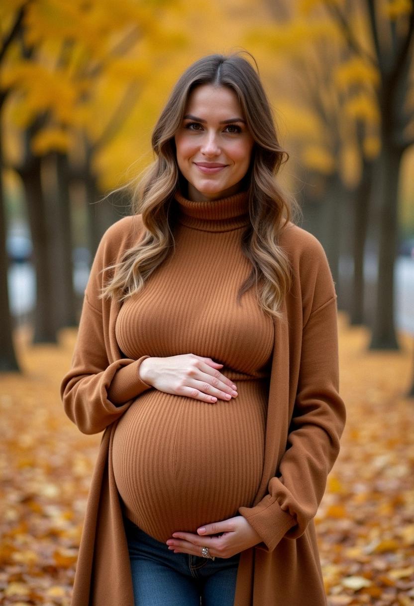 pregnancy outfit autumn