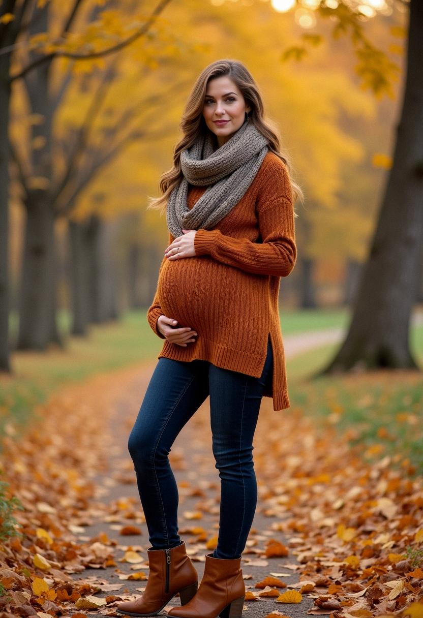 pregnancy outfit autumn