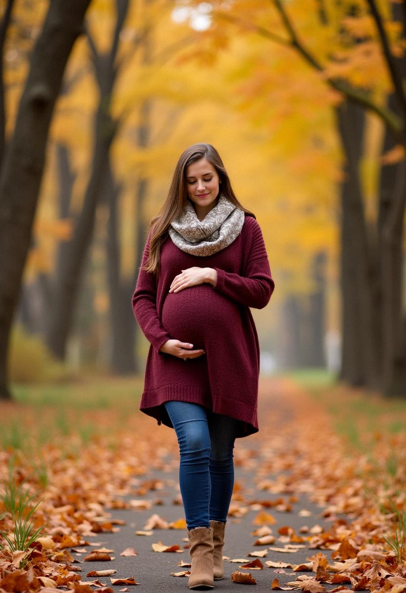 pregnancy outfit autumn