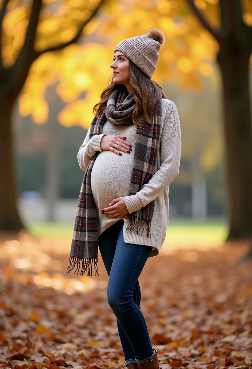 pregnancy outfit autumn