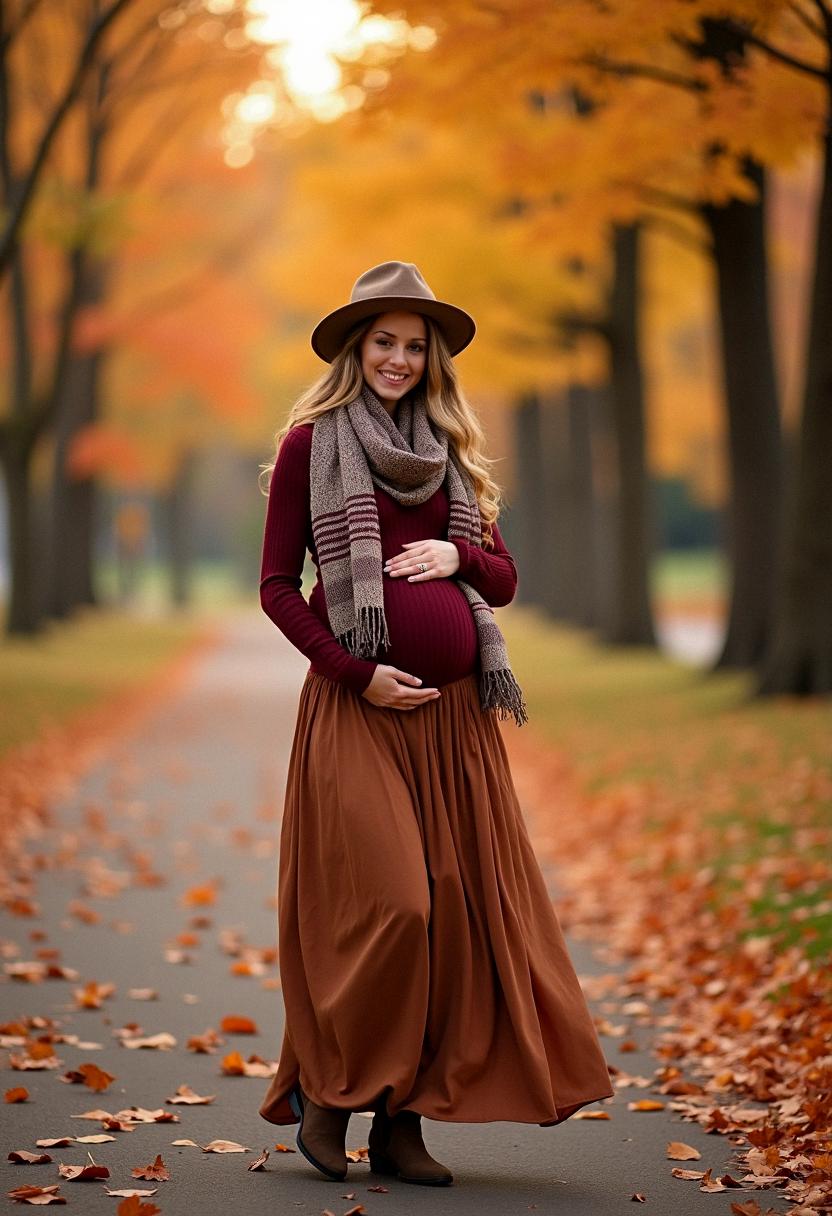 pregnancy outfit autumn