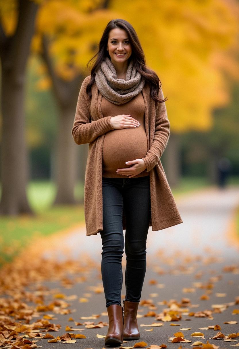 pregnancy outfit autumn