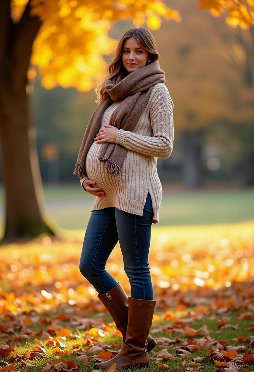 pregnancy outfit autumn