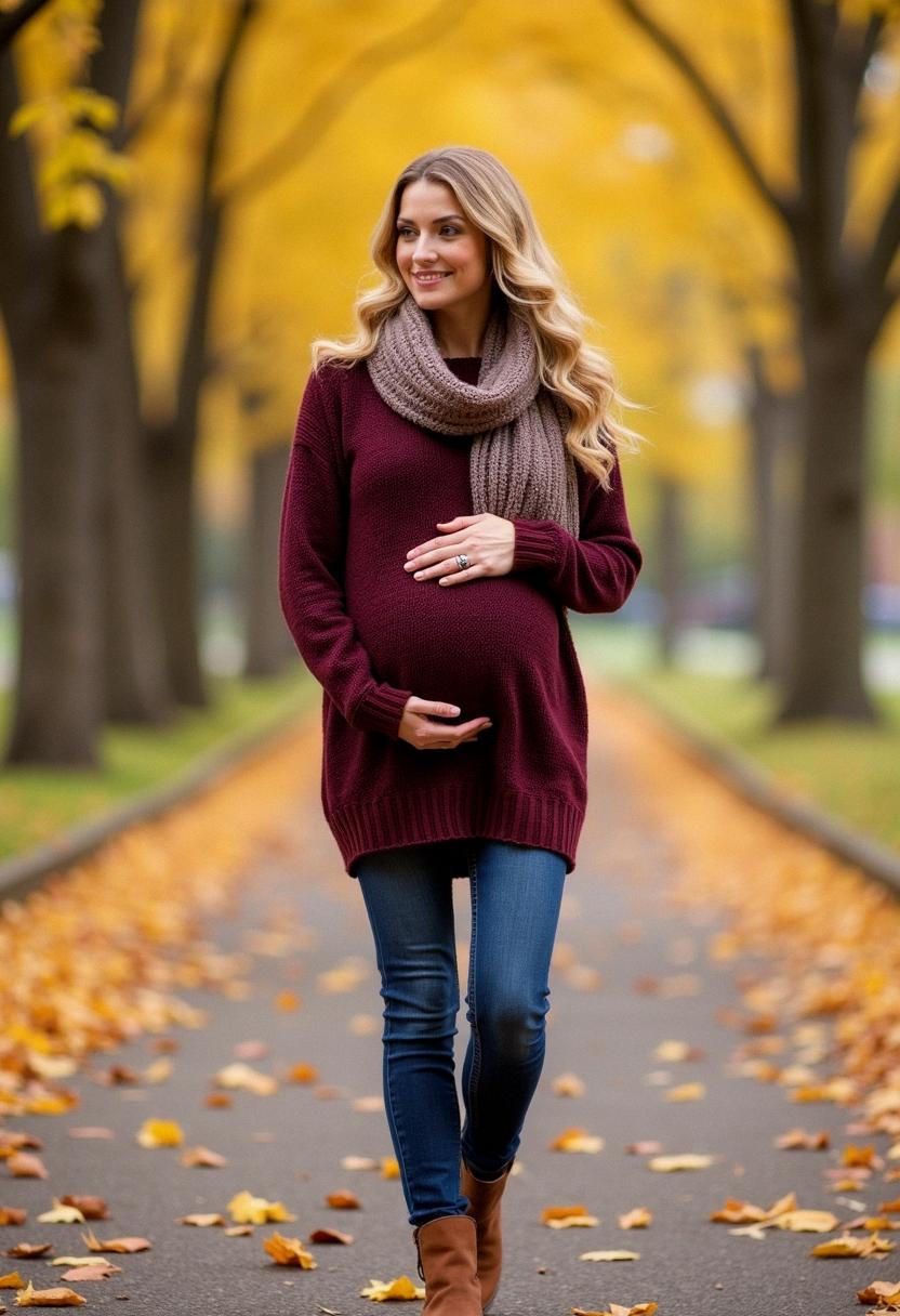pregnancy outfit autumn