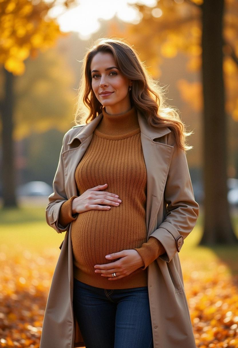 pregnancy outfit autumn