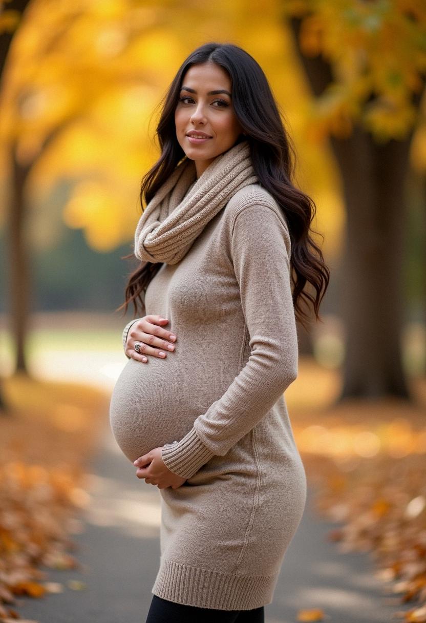 pregnancy outfit autumn