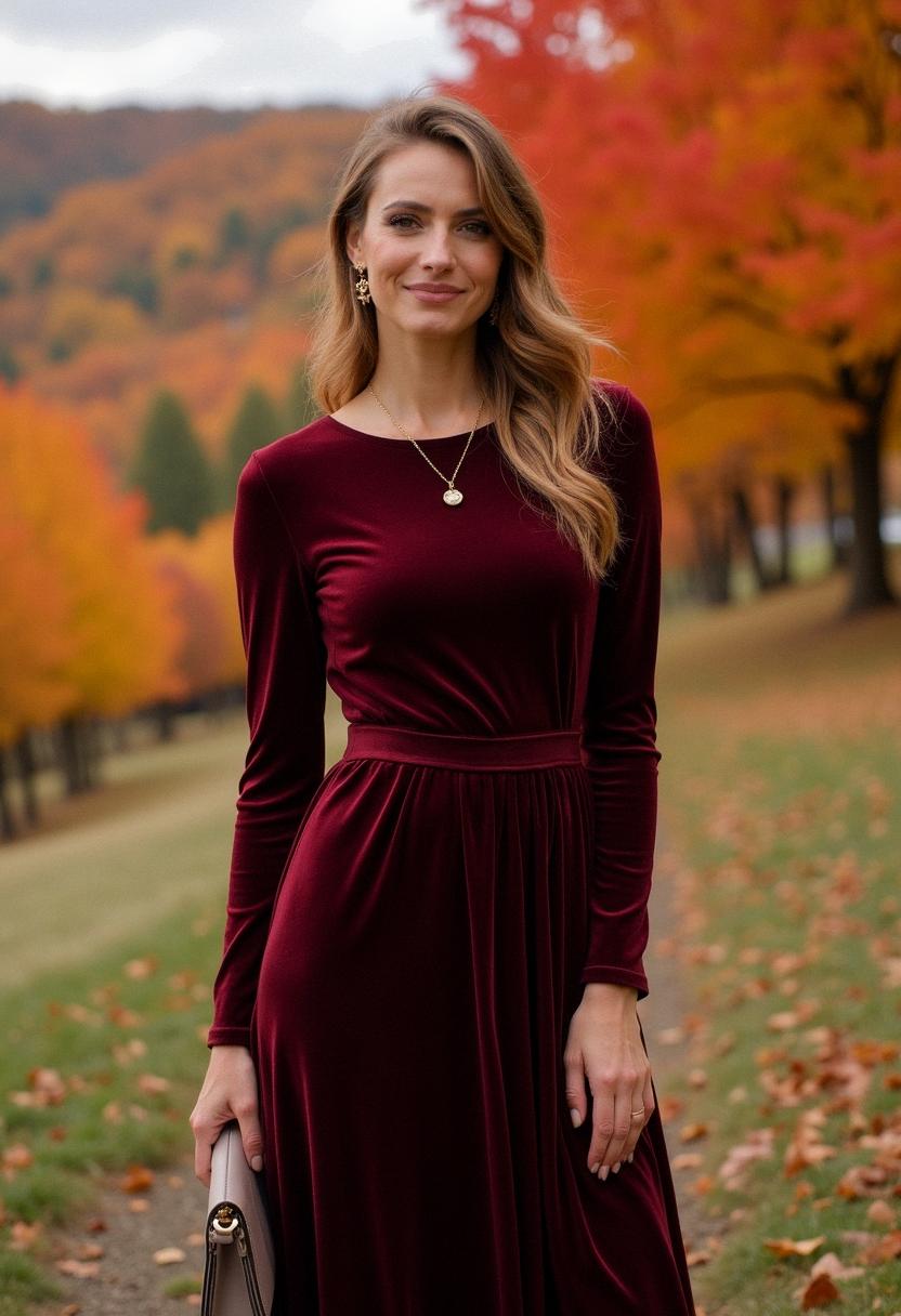 wedding guest outfit autumn