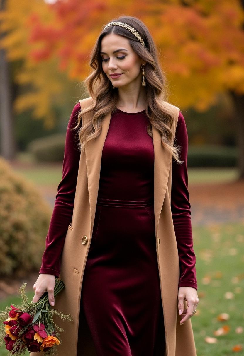 wedding guest outfit autumn