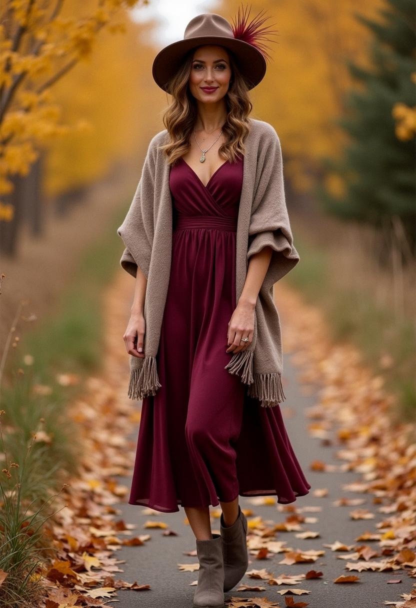 wedding guest outfit autumn