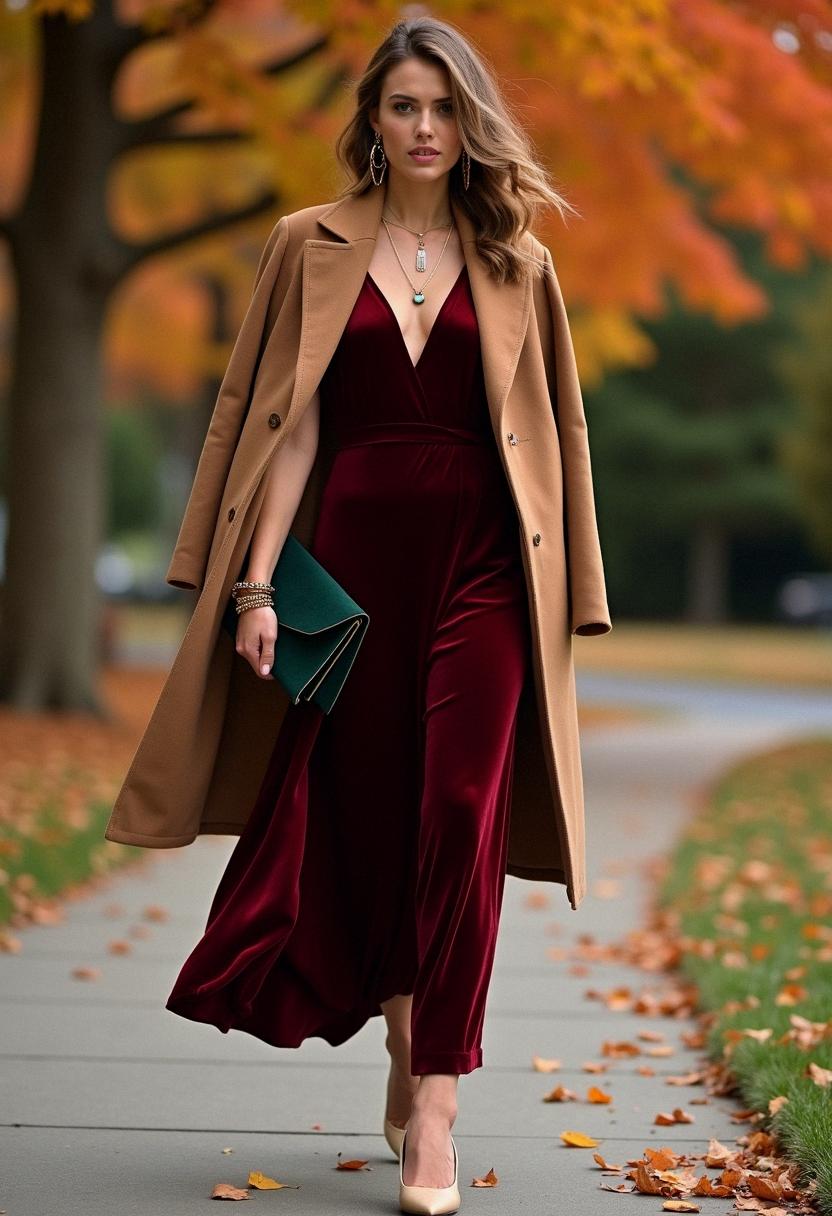 wedding guest outfit autumn