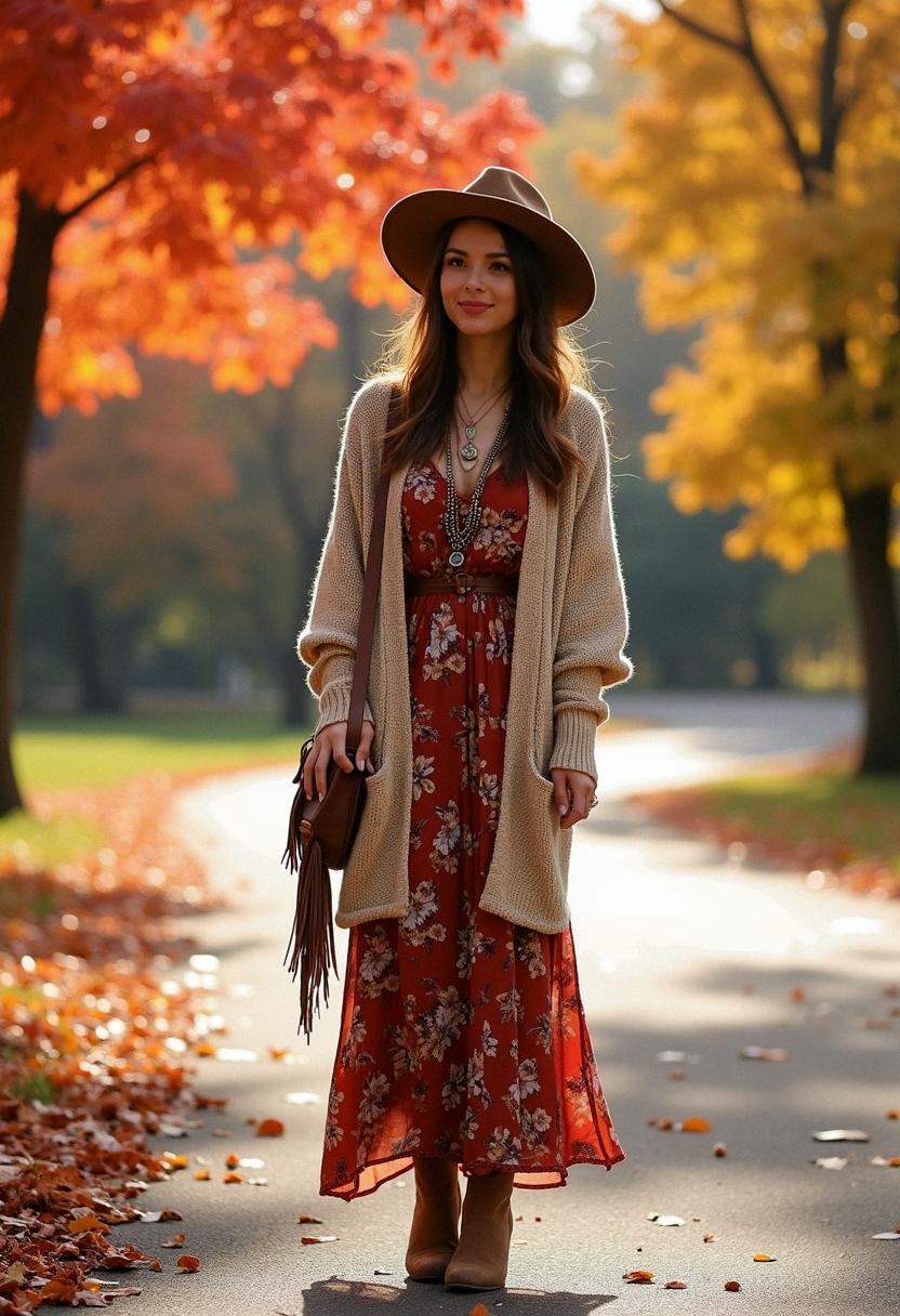 boho fall outfit