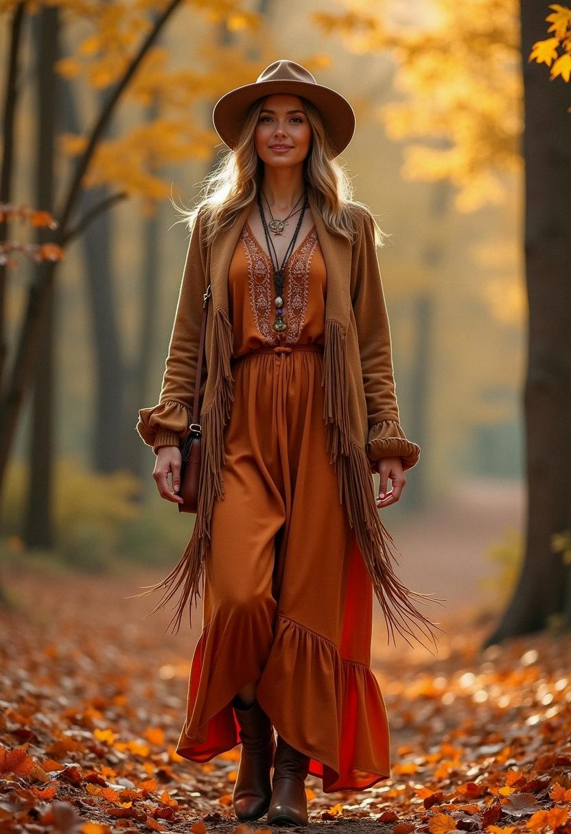 boho fall outfit