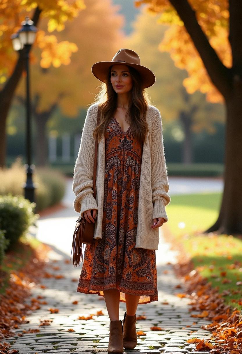 boho fall outfit