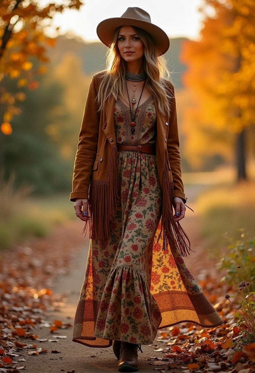 boho fall outfit