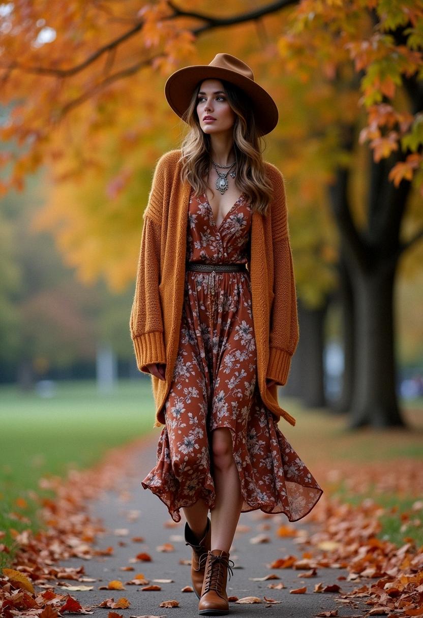boho fall outfit