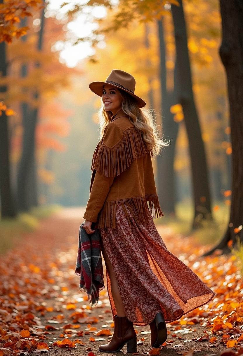 boho fall outfit