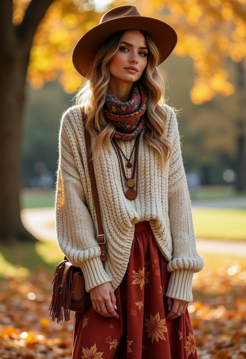boho fall outfit