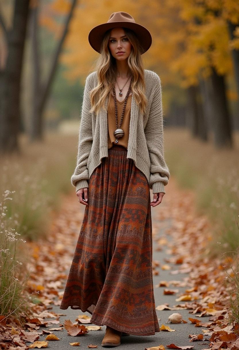 boho fall outfit