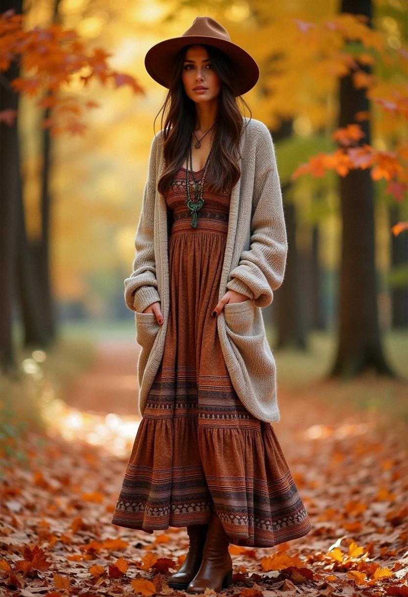 boho fall outfit