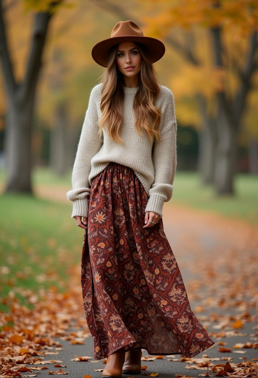 boho fall outfit