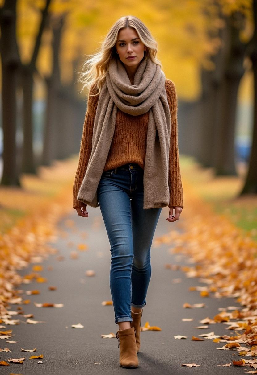 fall outfit with booties