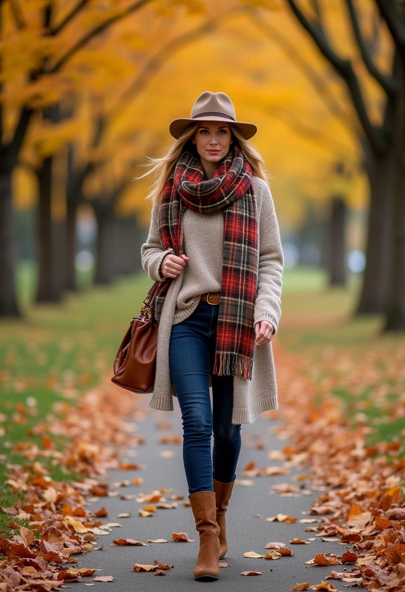 fall outfit with booties