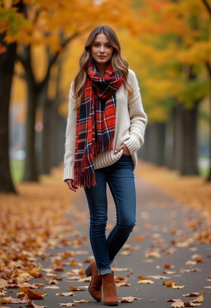 fall outfit with booties
