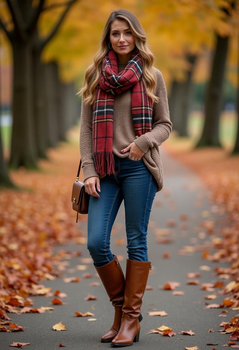 fall outfit with boots