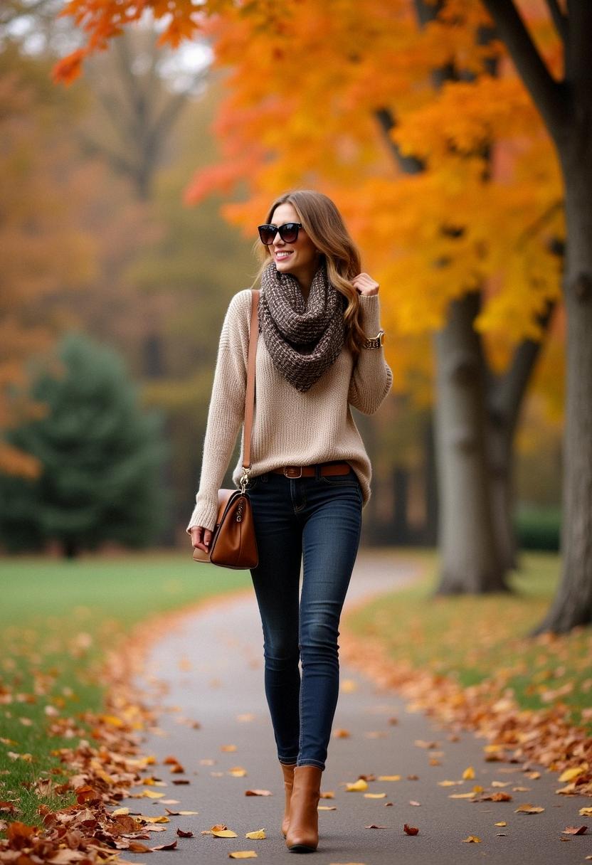 fall outfit with boots