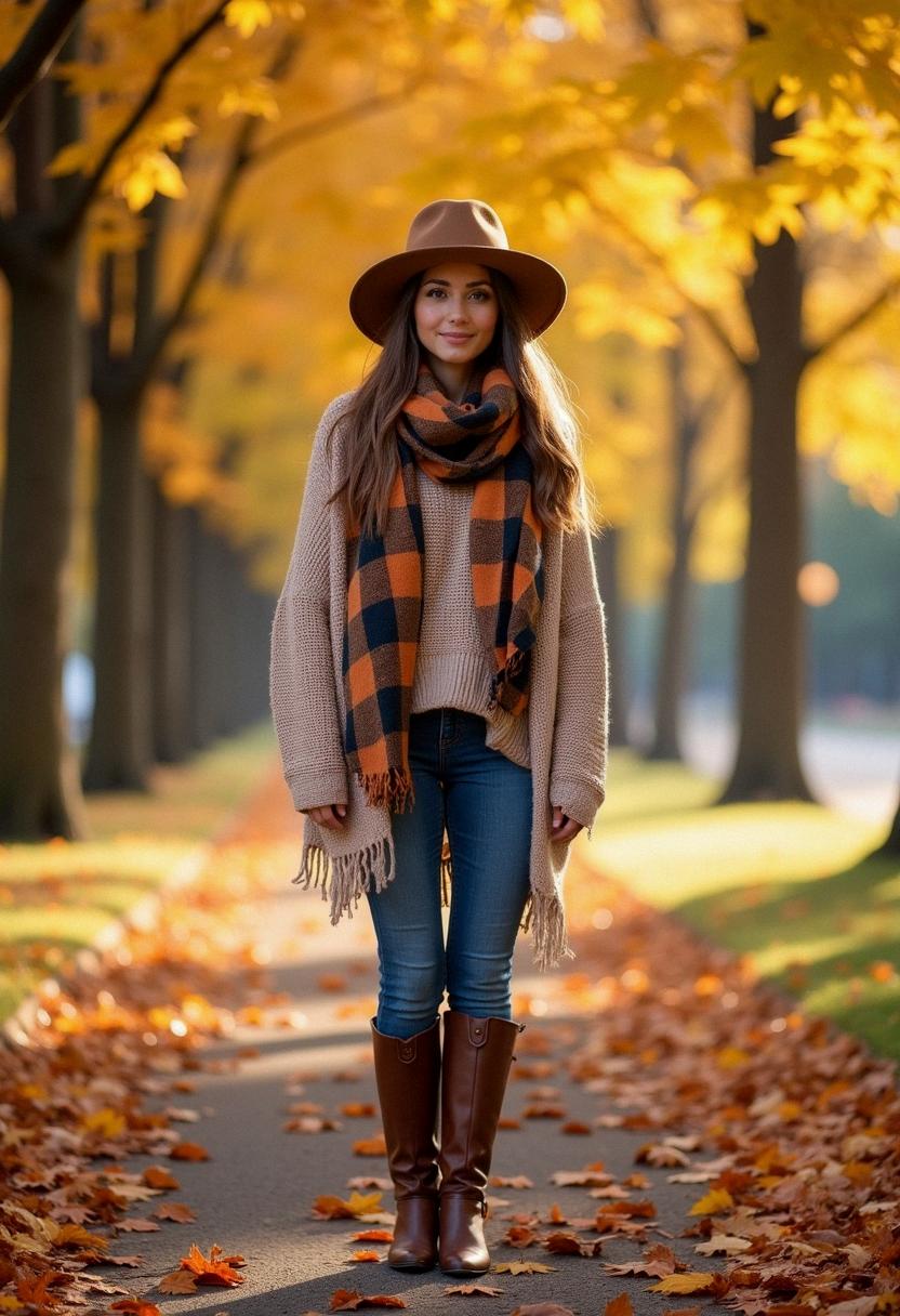 fall outfit with boots