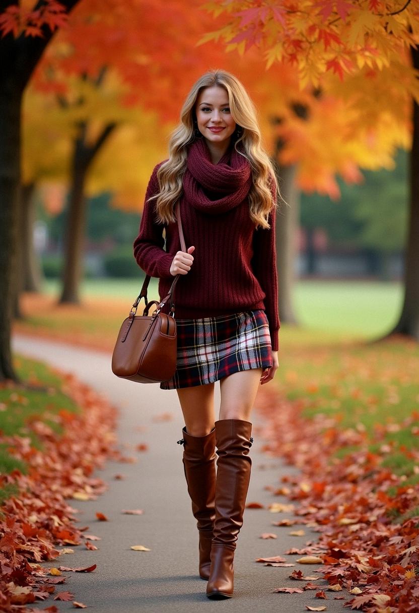 fall outfit with boots