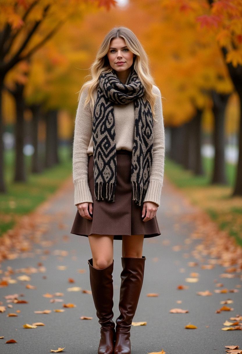fall outfit with boots