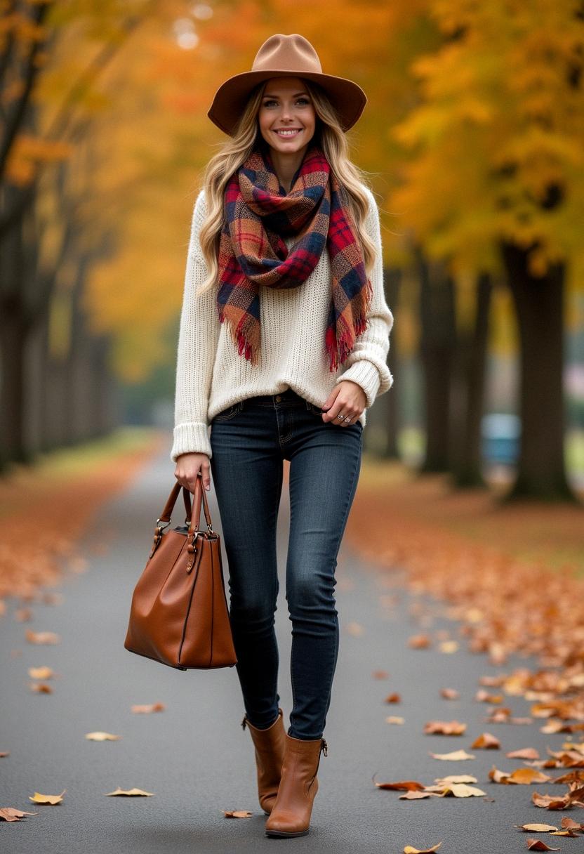 fall outfit with boots