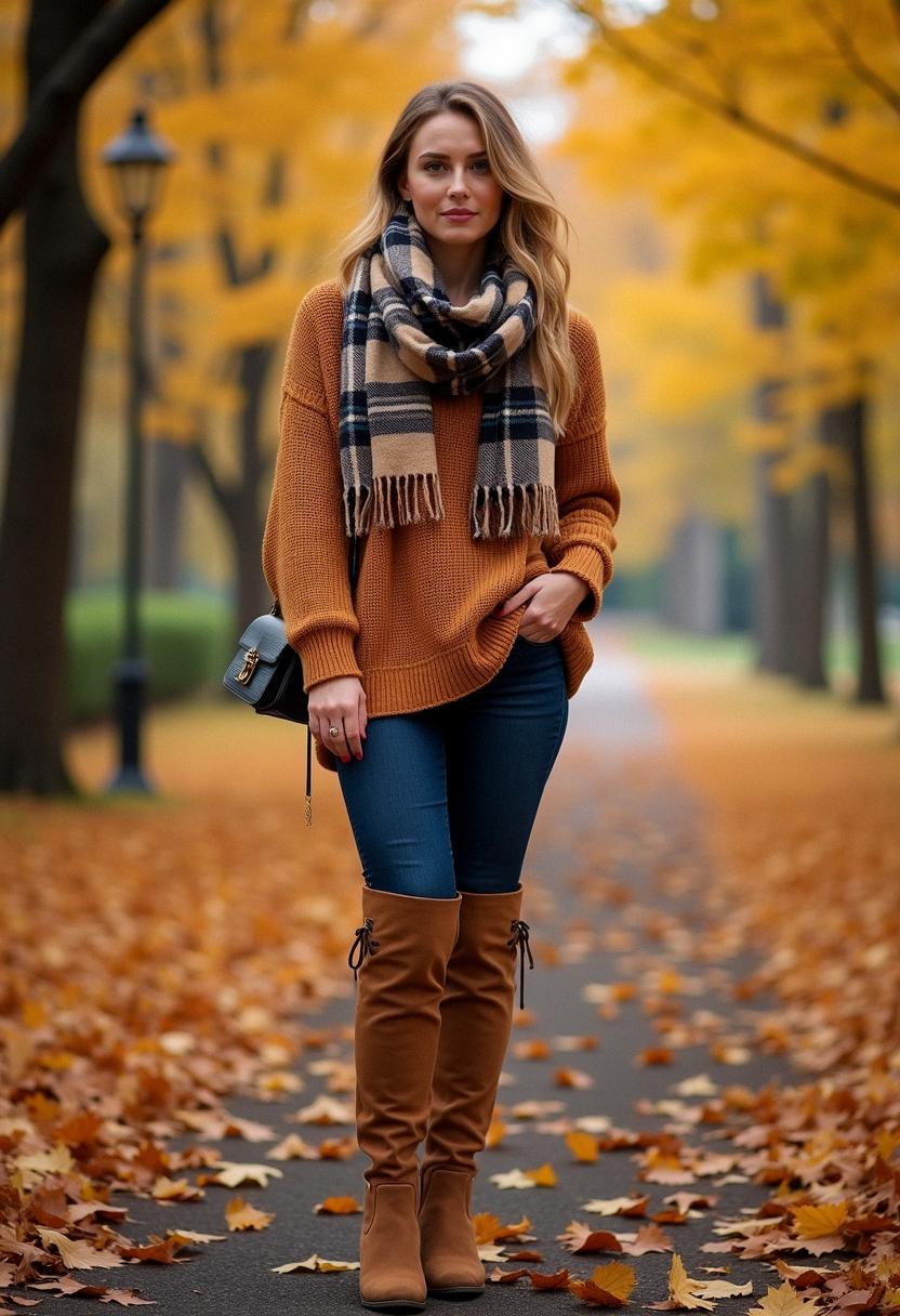 fall outfit with boots