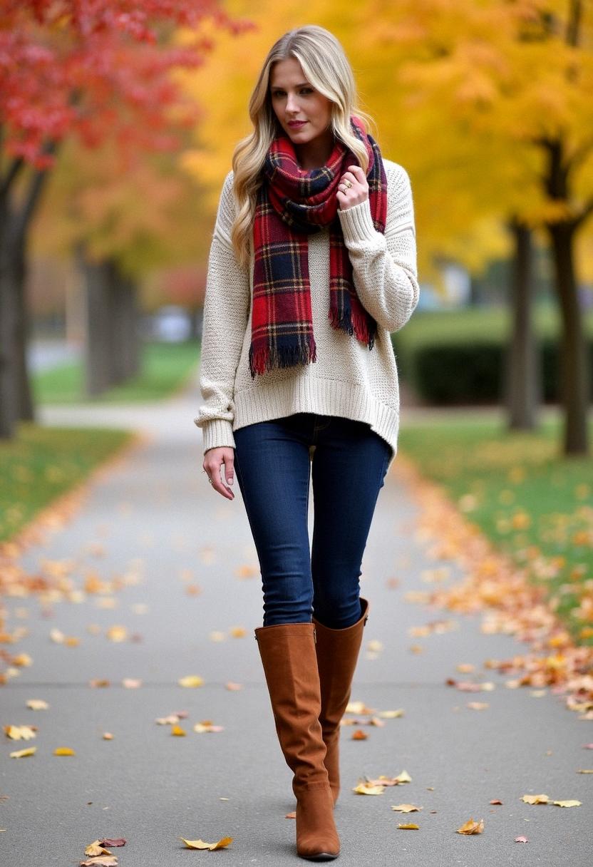 fall outfit with boots