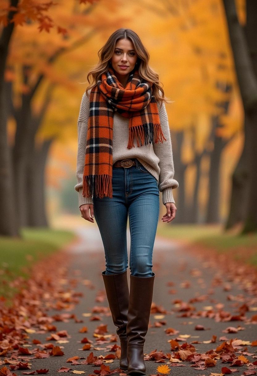 fall outfit with boots