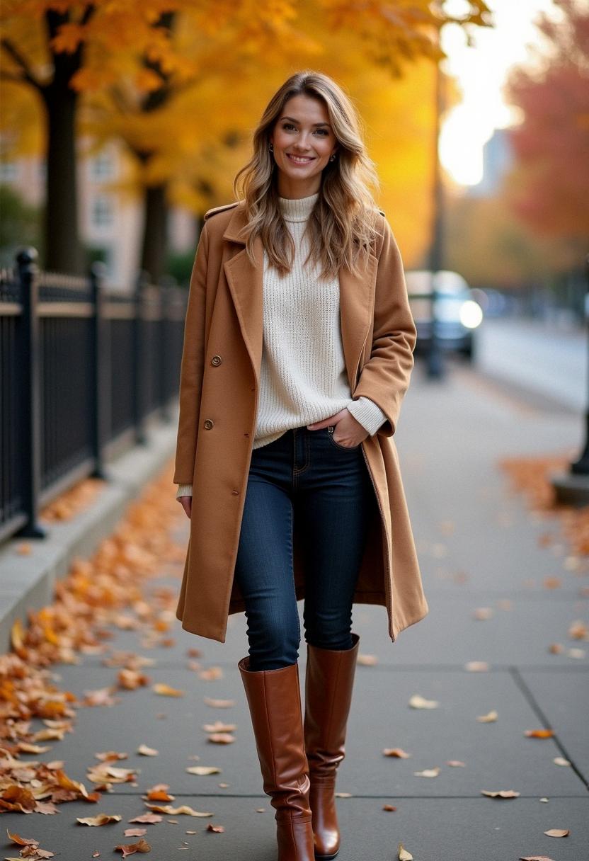 fall outfit with boots