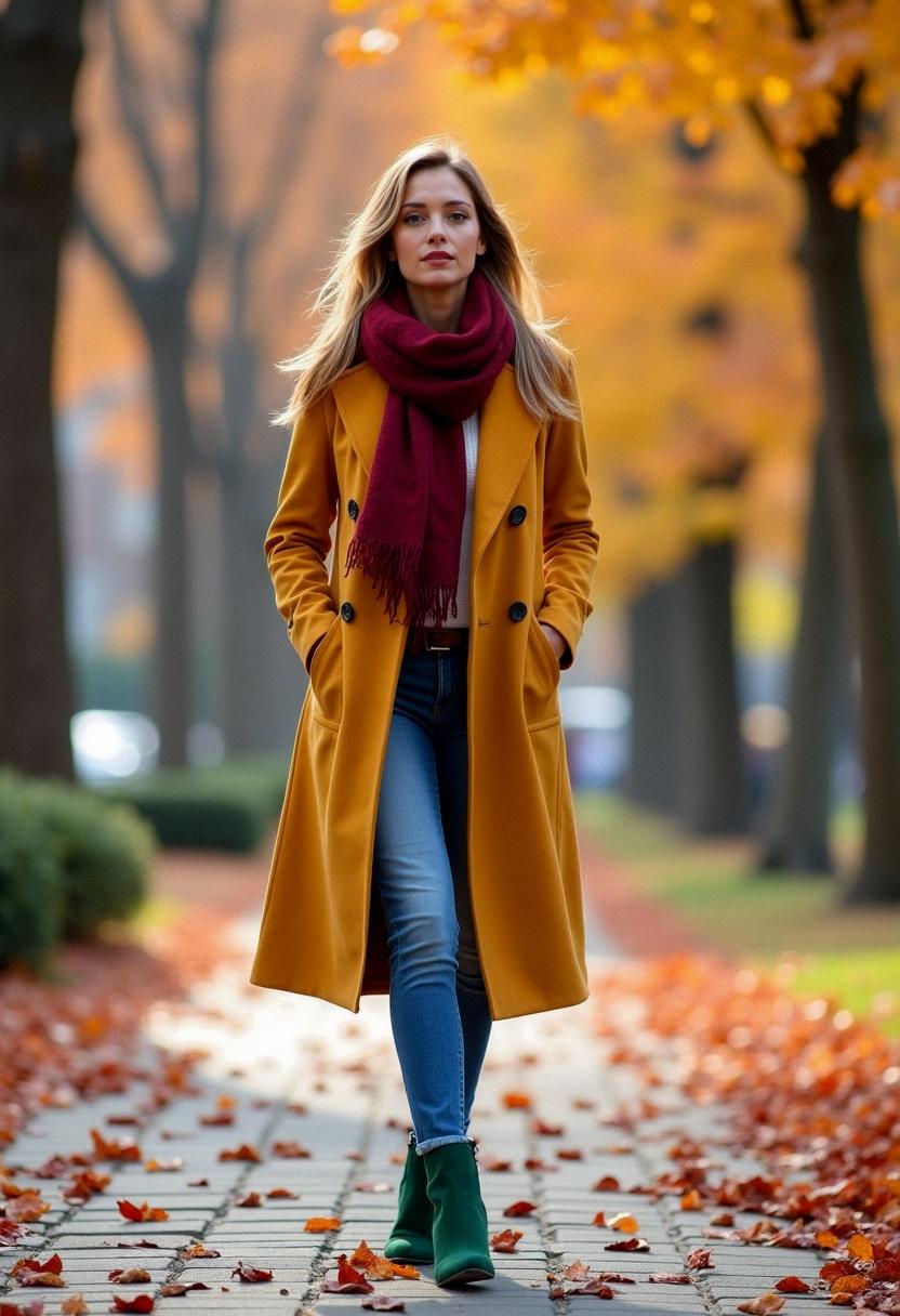 colorful fall outfit