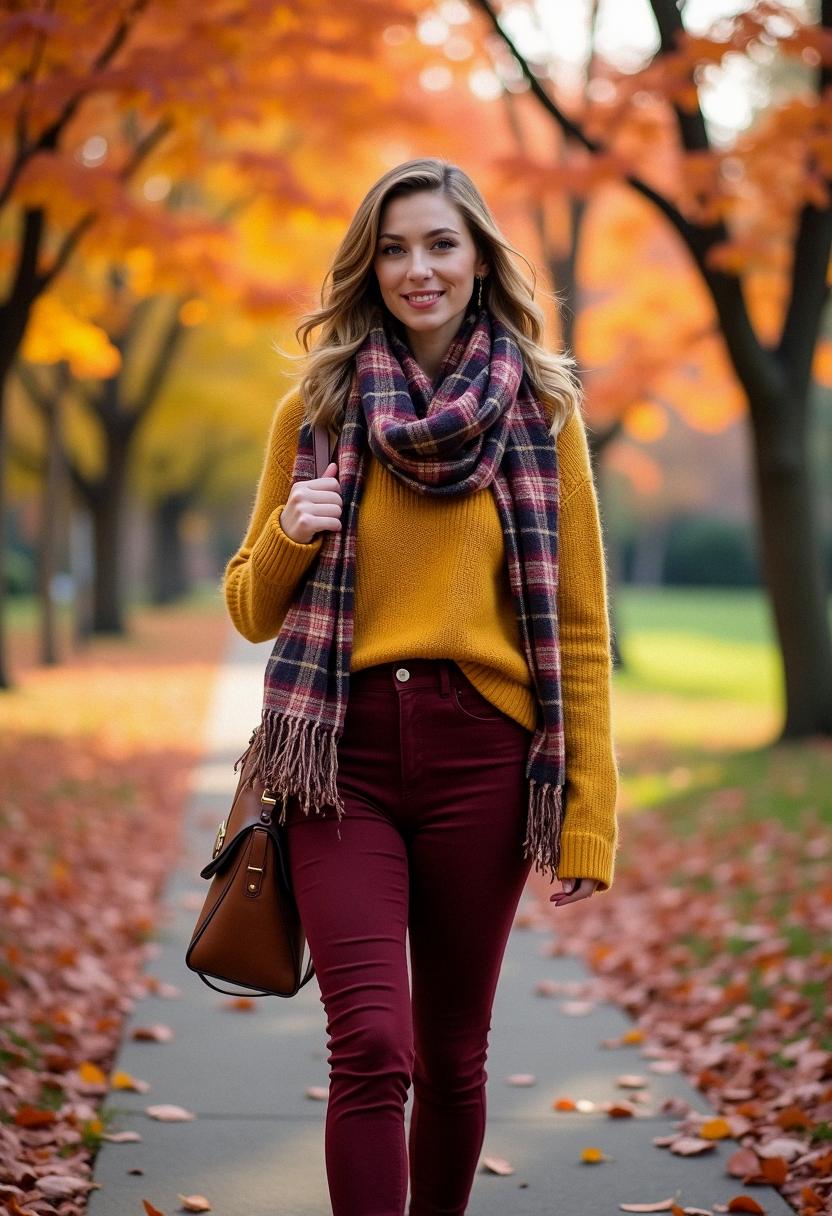 colorful fall outfit
