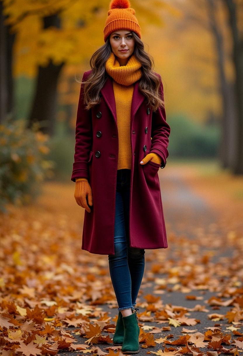 colorful fall outfit