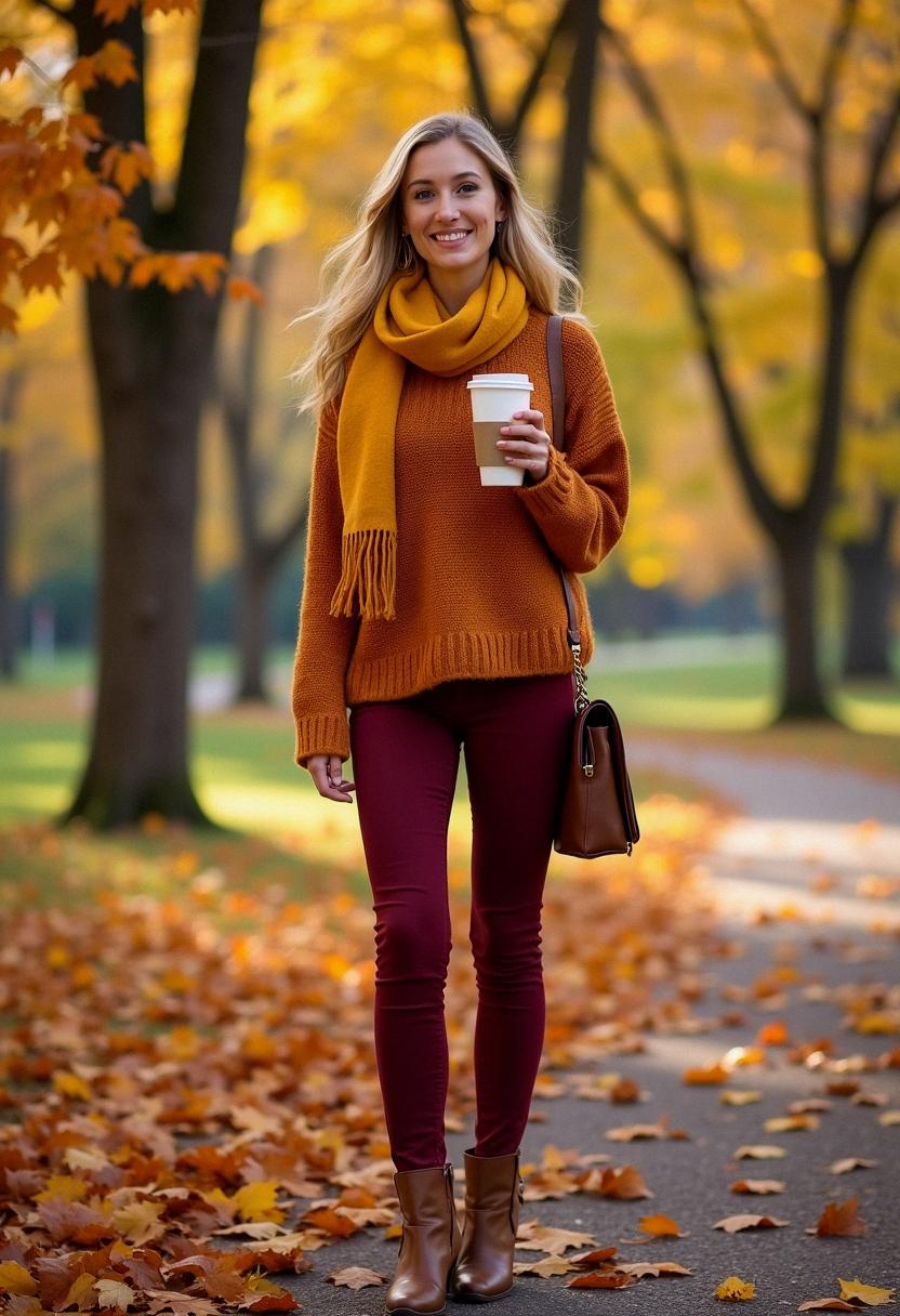 colorful fall outfit
