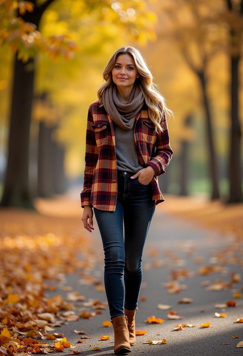 fall outfit flannel